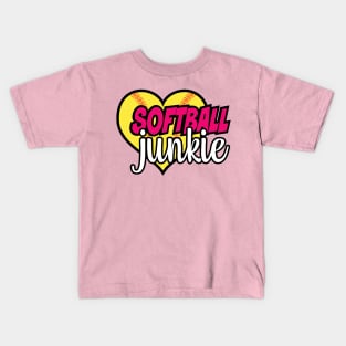 Softball Junkie Kids T-Shirt